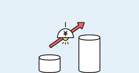 貯金が積みあがっていくイメージの画像