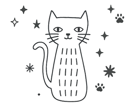 かわいい猫が座っている